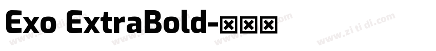 Exo ExtraBold字体转换